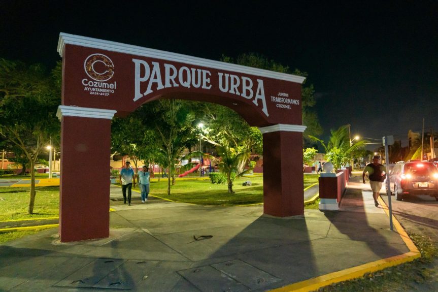 Continúa la Transformación en Cozumel con la rehabilitación de parques y la mejora de espacios&nbsp;públicos