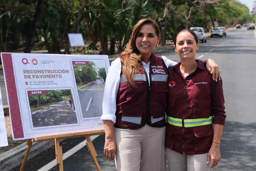 Entregan Mara Lezama y Ana Paty Peralta reconstruida avenida Del Bosque en beneficio de más de 11 mil&nbsp;habitantes