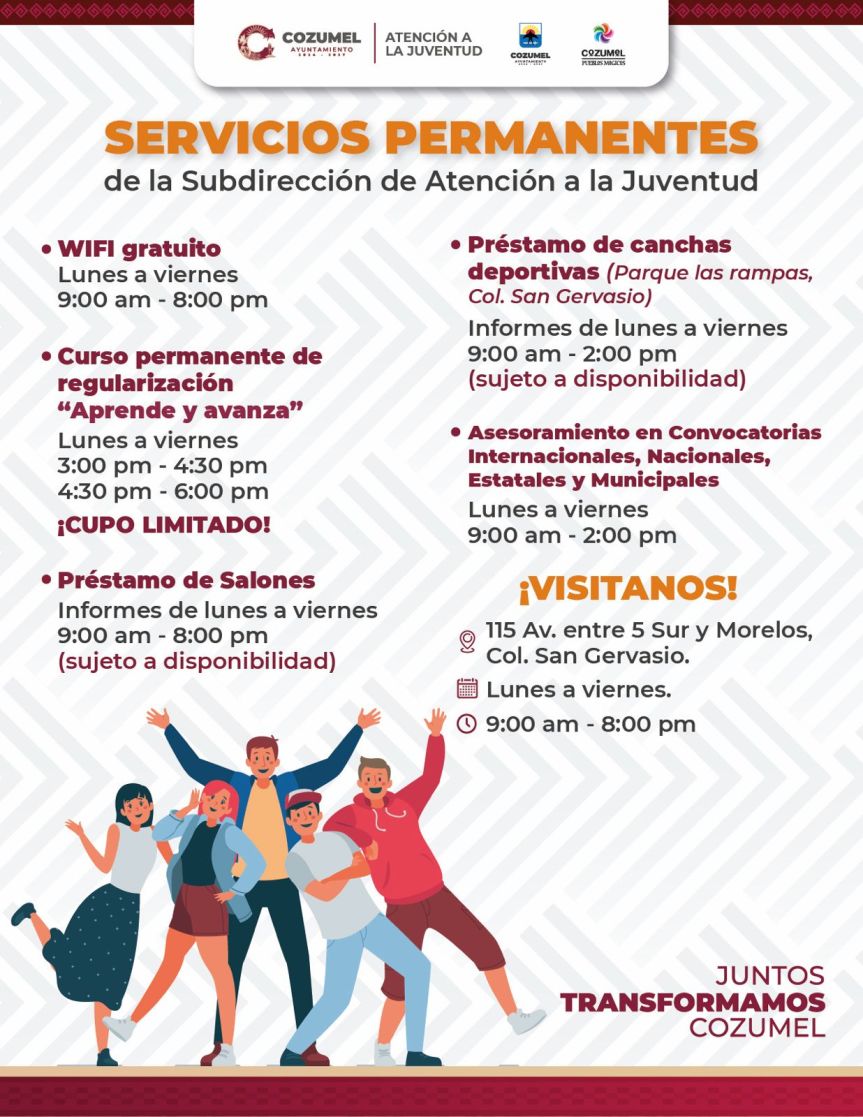 Gobierno Municipal ofrece servicios permanentes para la juventud&nbsp;cozumeleña