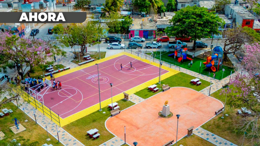 Vecinos eligen y gobierno cumple: inauguran Mara y Chacón el parque Carlos Canseco en&nbsp;Cozumel