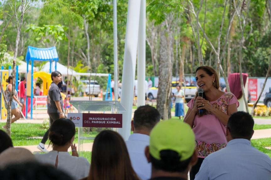Nuevo parque Xiimbal, en Cancún, ejemplo de lo que en conjunto se hace por el bienestar de la gente: Mara&nbsp;Lezama