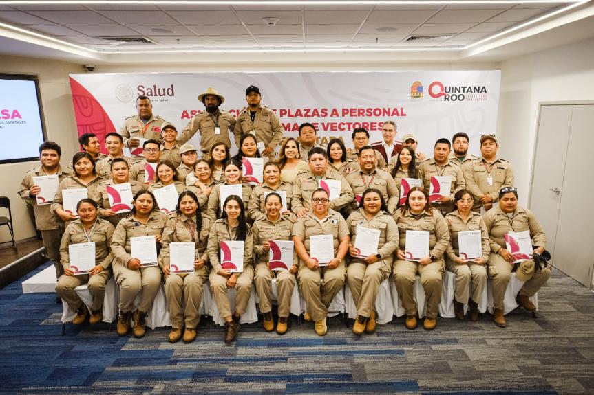 Mara Lezama cumple y concluye la basificación de personal de Vectores en Quintana&nbsp;Roo