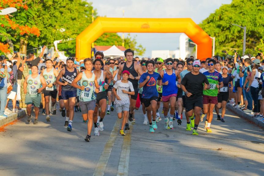 Exitosa carrera Guarnición Militar y Escuadrón 201 promueve la seguridad, salud y unión familiar en&nbsp;Cozumel