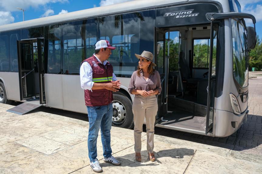 Inician pruebas de autobuses articulados en&nbsp;Cancún
