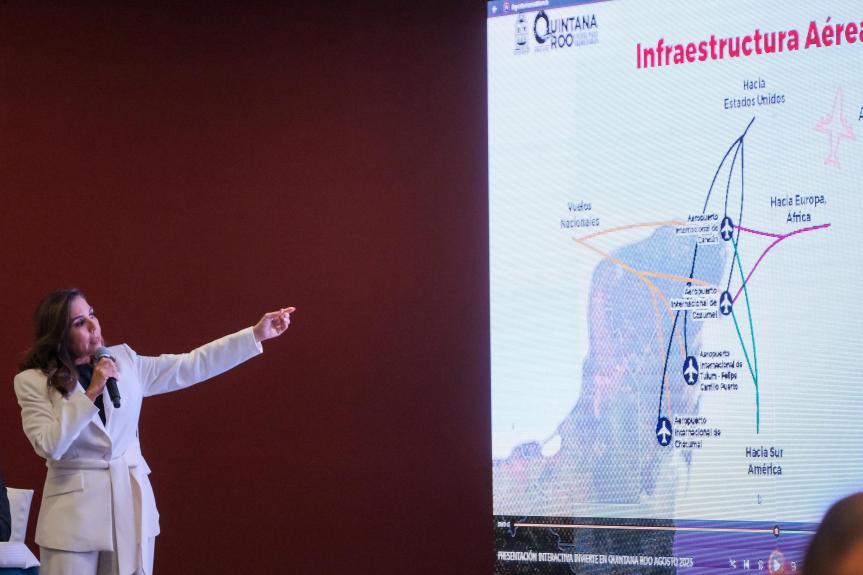 Destaca Mara Lezama el potencial económico y las oportunidades de inversión en Quintana Roo ante más de 100 inversionistas&nbsp;estadounidenses