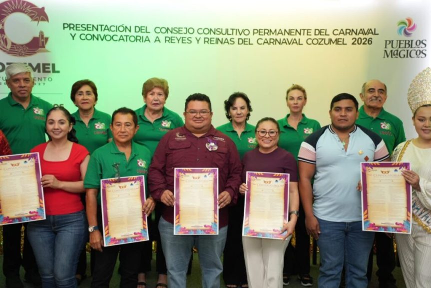 Presentan Consejo Consultivo Permanente y convocatoria de reyes y reinas del Carnaval Cozumel&nbsp;2026