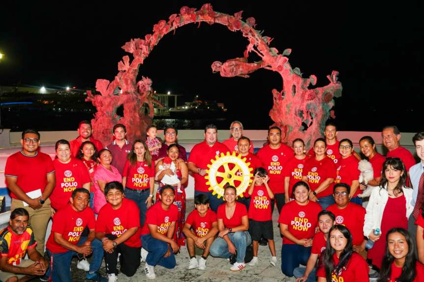 Gobierno de Chacón Méndez conmemora el Día Mundial contra la Poliomielitis con encendido de luces en&nbsp;Cozumel