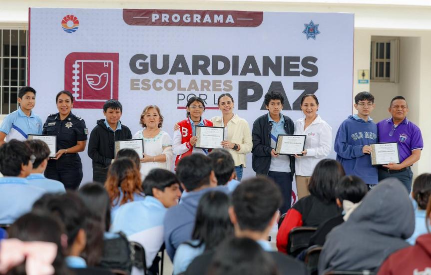 Estudiantes se convierten en guardianes escolares por la paz: Ana Paty&nbsp;Peralta