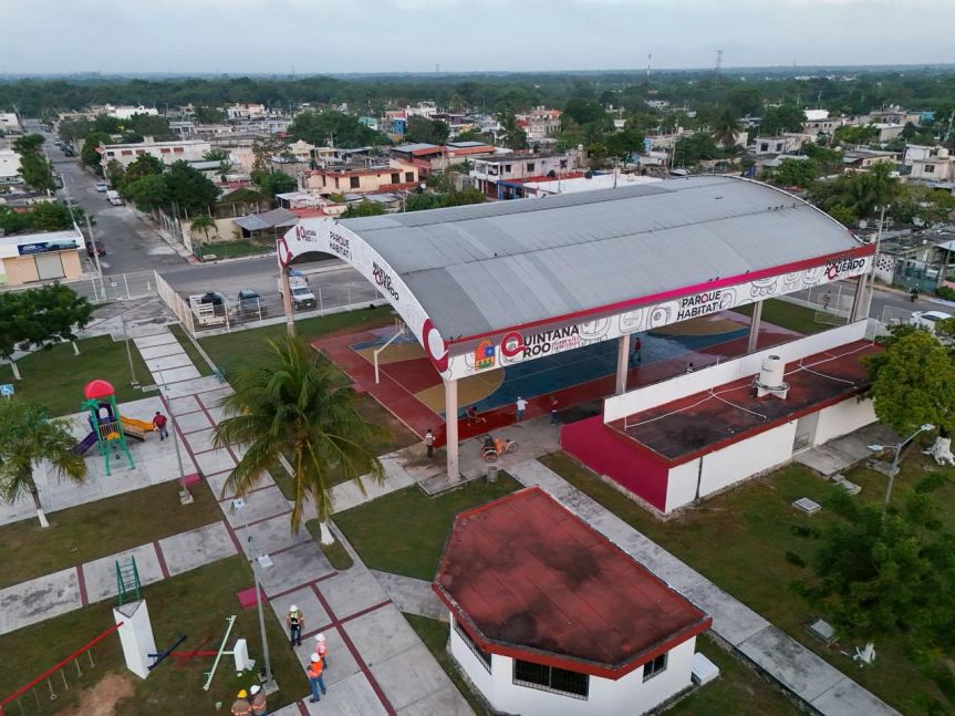 Totalmente rehabilitado, Mara Lezama entrega el Parque de Hábitat I, el número 14 rescatado con el programa ¡Que Brille&nbsp;Chetumal!