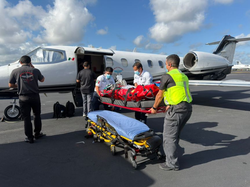 Traslado aéreo de Cancún a CDMX salva vida de un menor con quemaduras de segundo&nbsp;grado