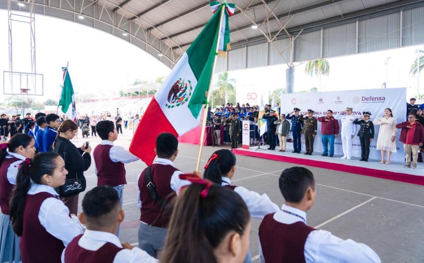 Chacón encabeza ceremonia conmemorativa por el Día de la&nbsp;Bandera