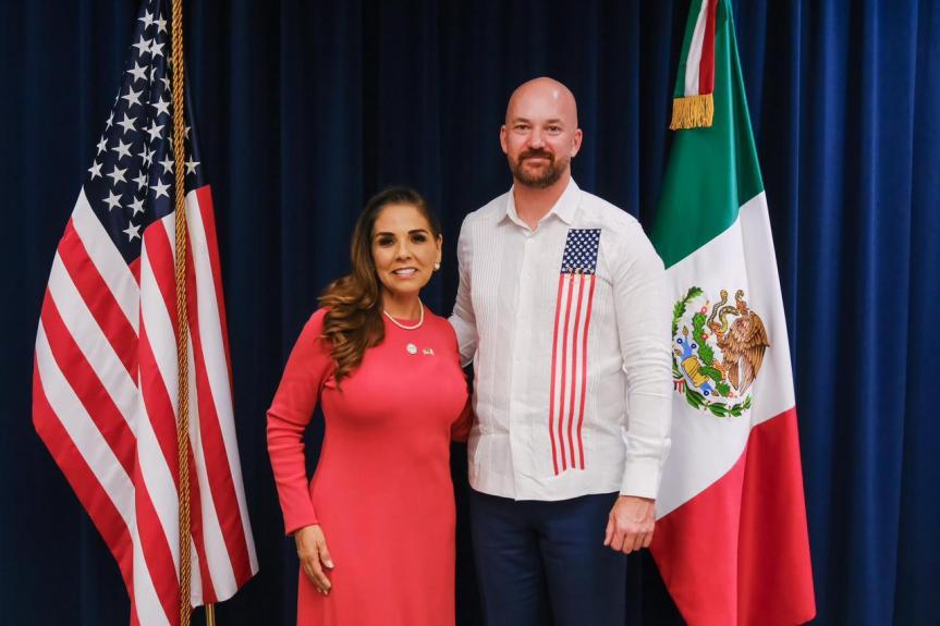 Mara Lezama refrenda alianza estratégica con Estados Unidos en el inicio de las celebraciones de los 250 años de la Independencia de la Unión&nbsp;Americana