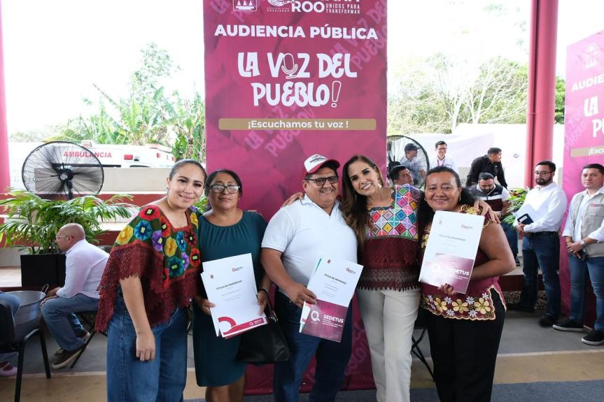 Mara Lezama escucha y atiende de frente al pueblo en audiencia pública en X-Pichil, comunidad maya de Carrillo&nbsp;Puerto