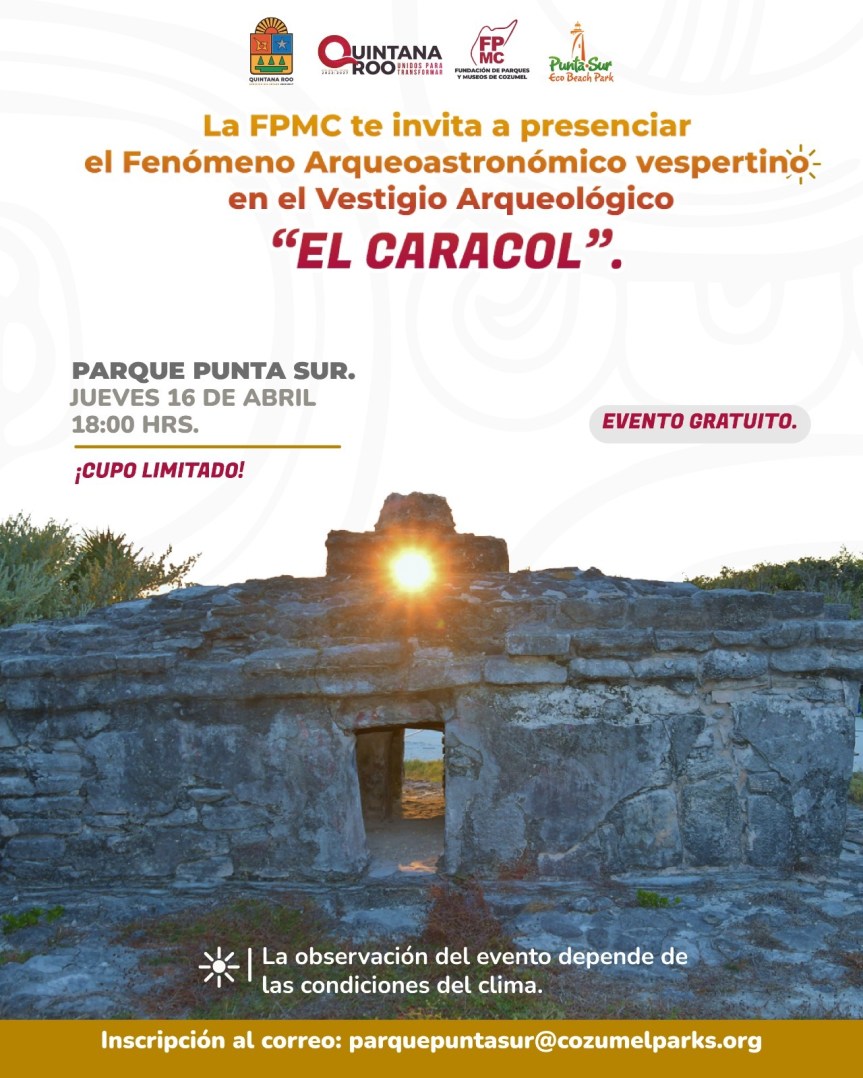 Invita la FPMC a la comunidad a presenciar fenómeno arqueoastronómico en Punta&nbsp;Sur