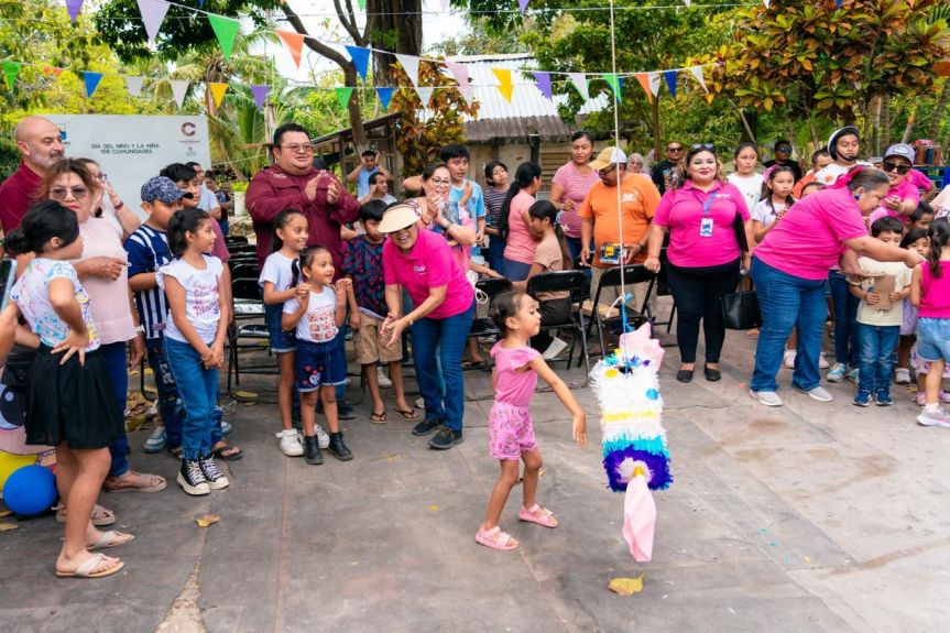 Día de la niña y el niño llena de sonrisas a seis comunidades de&nbsp;Cozumel