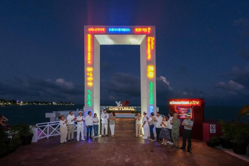 Inaugura Mara Lezama el Portal Marítimo de Chetumal como nuevo atractivo turístico de la&nbsp;Bahía