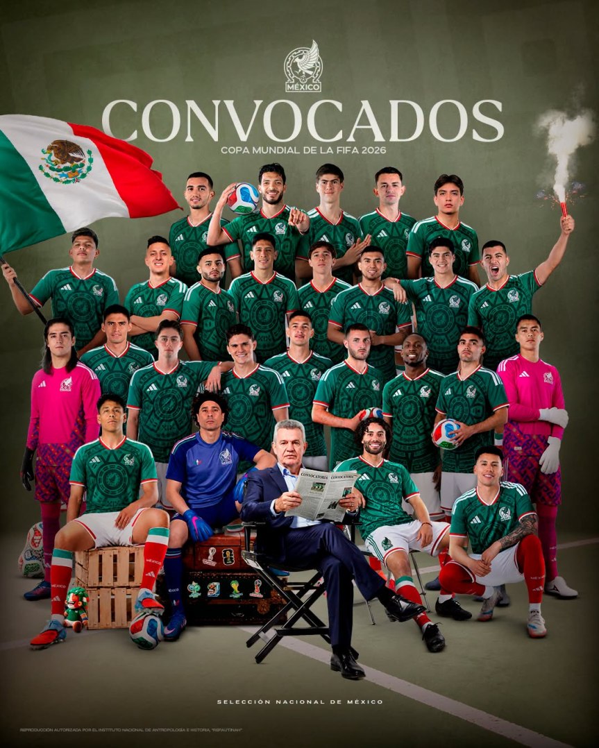 ¡Por fin! La lista final de convocados de México para el Mundial&nbsp;2026
