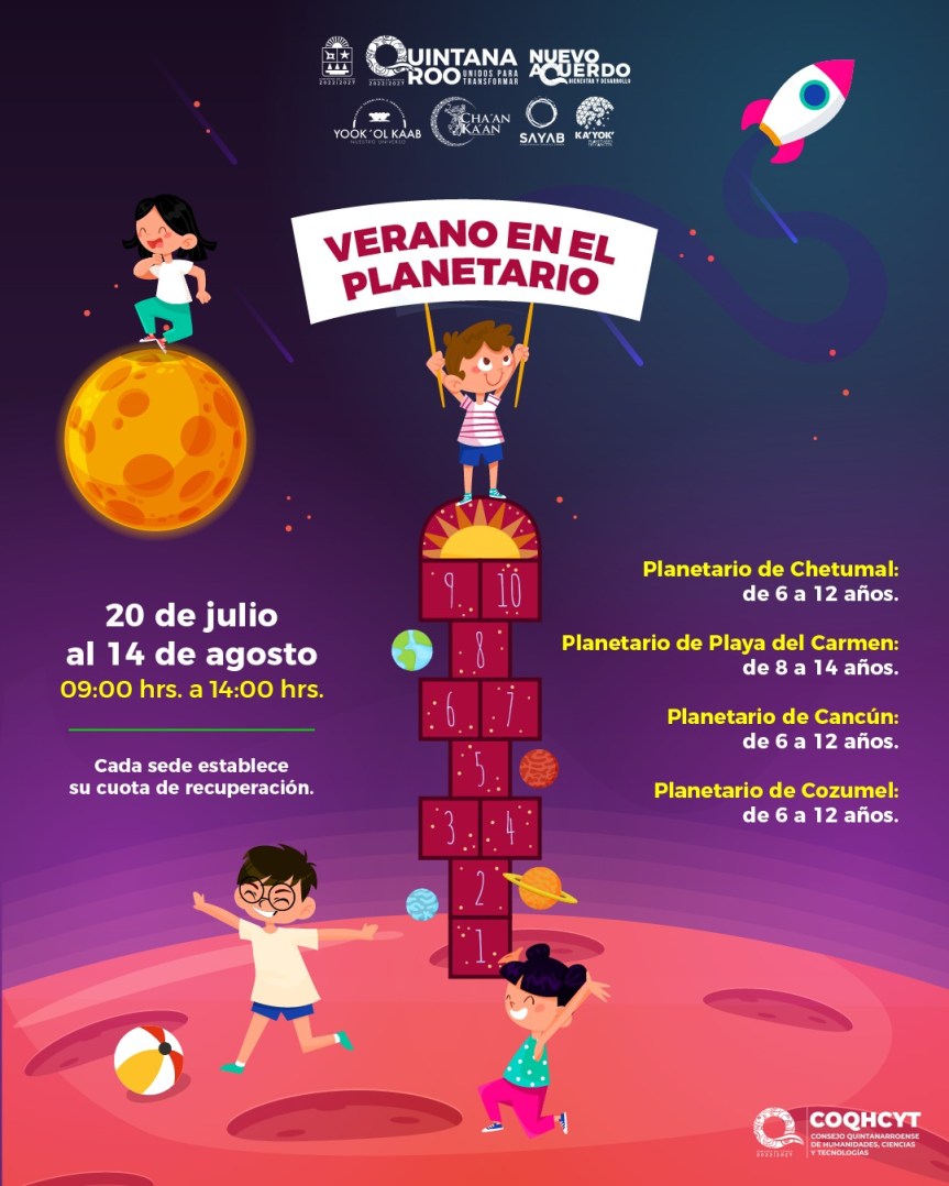 Invita COQHCYT a participar en los cursos de verano de la red de&nbsp;planetarios