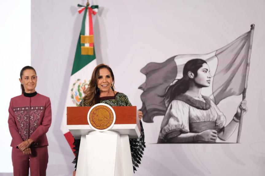 Anuncia Claudia Sheinbaum, más de 2 mil mdp para reforzar Estrategia Integral de Atención al Sargazo en el Caribe Mexicano; Mara Lezama agradece coordinación como nunca&nbsp;antes