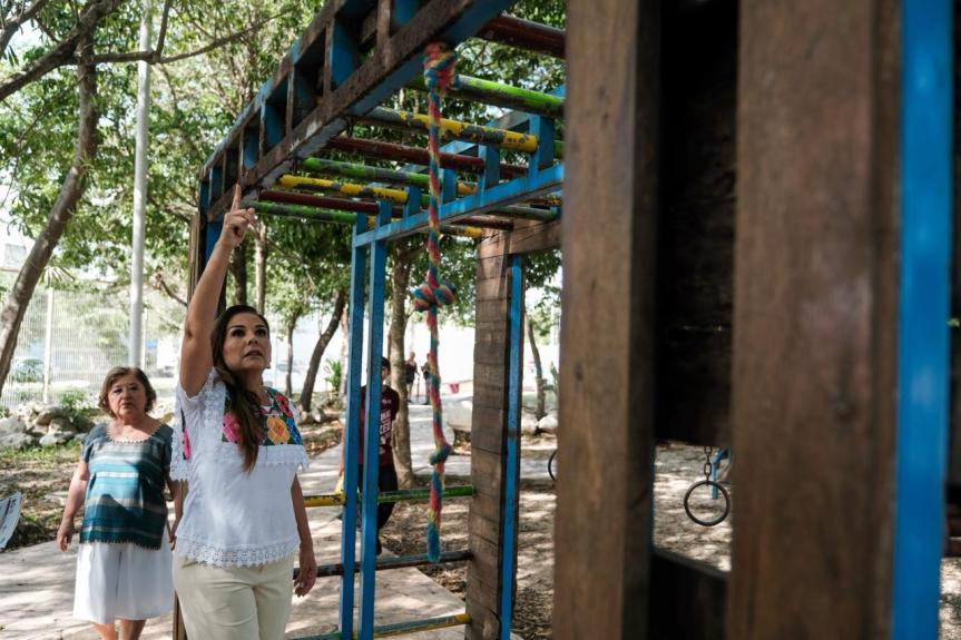 Anuncia Mara Lezama rehabilitación integral de la cancha y parque de Villas Otoch Paraíso de&nbsp;Cancún
