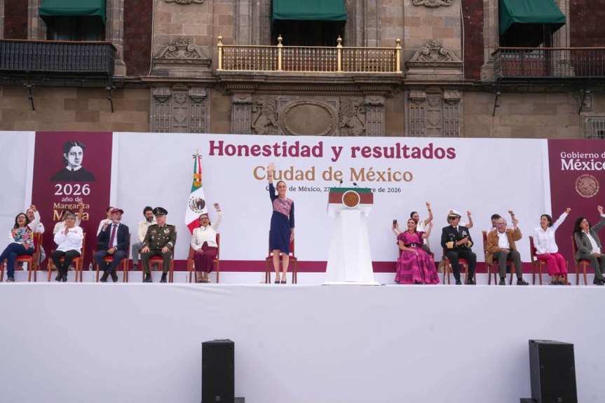 El Zócalo se desborda: Claudia Sheinbaum concluye gira por su segundo informe de&nbsp;gobierno